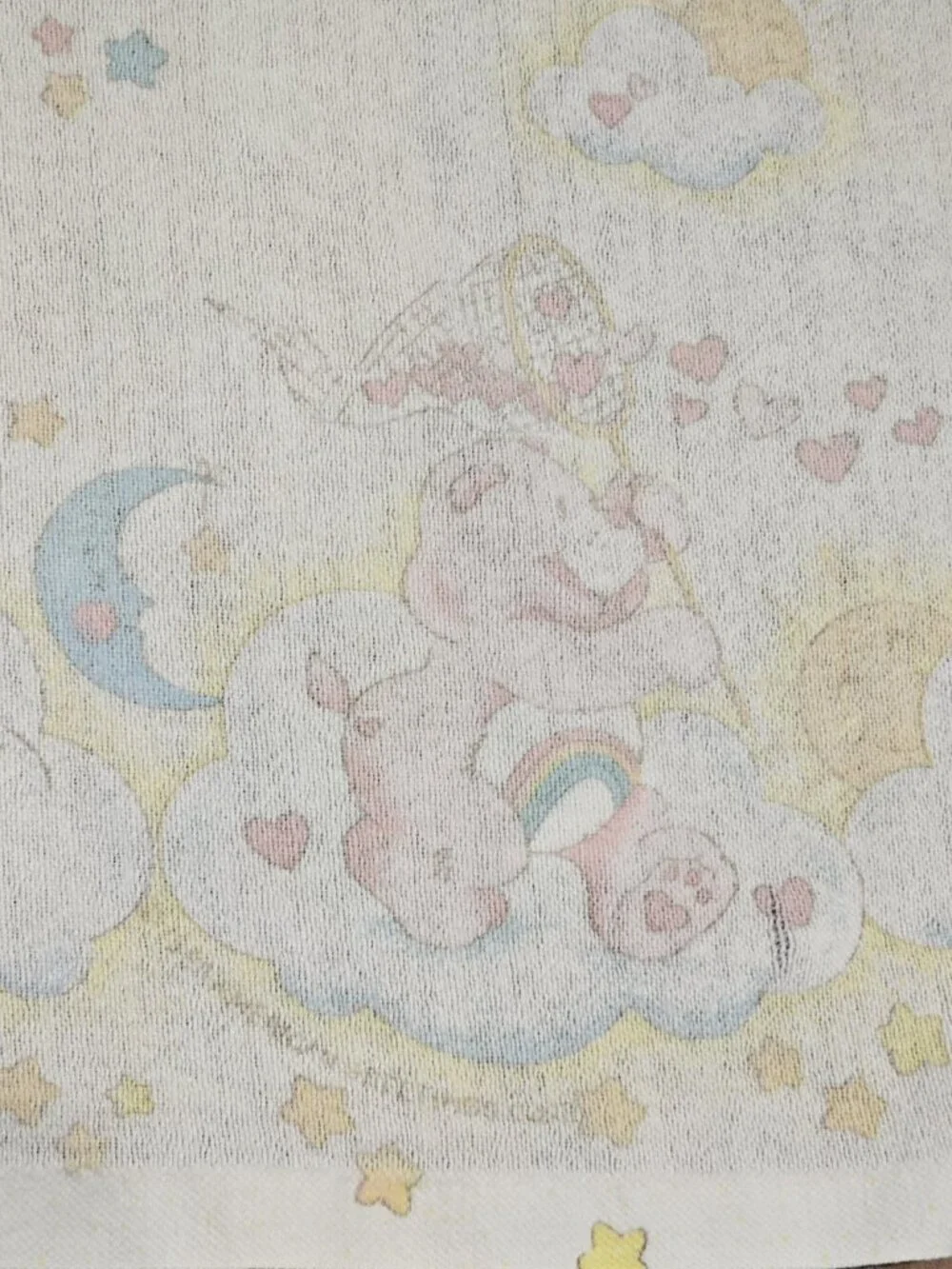 VTG Care‎ Bears Baby Receiving Blanket Pastel Beacon 80s Rainbows
